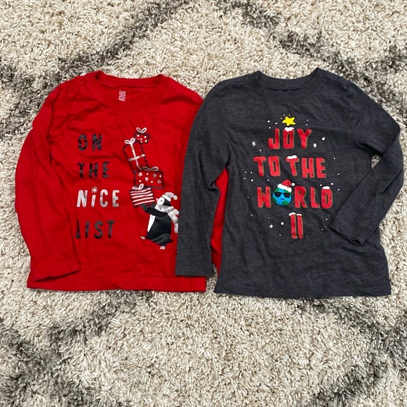 Two Long-Sleeved Christmas Tees - Picture 1 of 5